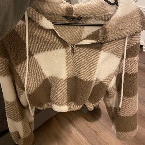 shein | xs | white & brown